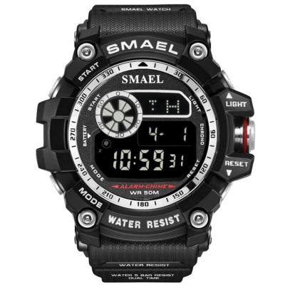 China Military Alarm SMAEL Digital Watches Men Alarm Waterproof Watch LED Back Light Sports Wristwatch Chronograph Countdown Clock Male 8010 for sale