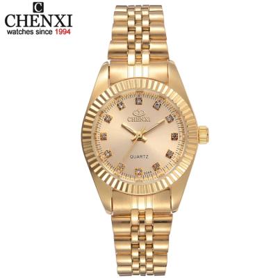 China CHENXI brand women's women's top luxury gold clock watch water resistant ladies women dress female waterproof rhinestone quartz watches for sale