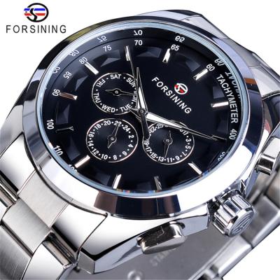 China New Forsining 182 Color Men's 2020 Hands 2020 Luminous Dial Mechanical Calendar Self-Wind Watch 3 Color Automatic Sports Stainless Steel Wristwatch for sale