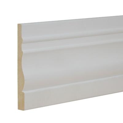 China Paint Contemporary Grade Baseboard Molding / White Primed Skirting Board for sale