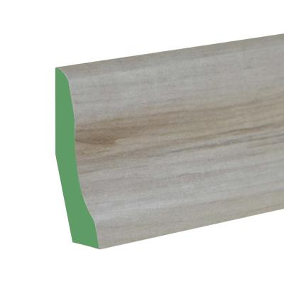 China Modern Decorative Laminated MDF / HDF Skirting Green Water Resistant Board Fabrication for sale