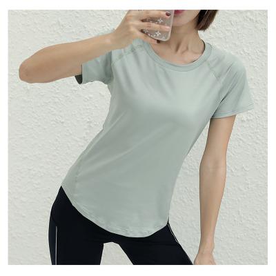 China Breathable Breathable Sport Stitch Shirt Women's Fitness Running Quick Dry Outdoor Gym Sportswear Training Jogging T-Shirts for sale