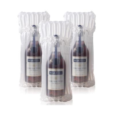 China Red Wine Inflatable Air Column Bag Shockproof Roll For Carrying Wine Bottle Protection for sale