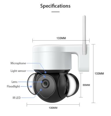 China Full HD 3MP Wireless Garden Security Camera Tuya Smart APP Remote Control Wifi Motion Detection for sale