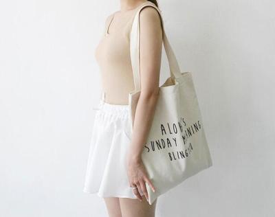 China Wholesale Customized Cotton Handled Logo Printed Canvas Shopping Tote Bags for sale