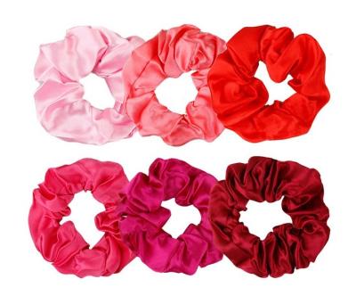 China Hair Bands Wholesale Fashion High Quality Polyester Satin Silk Hair Scrunchies Elastic Hair Bands Girls Ponytail Hair Bands For Women for sale