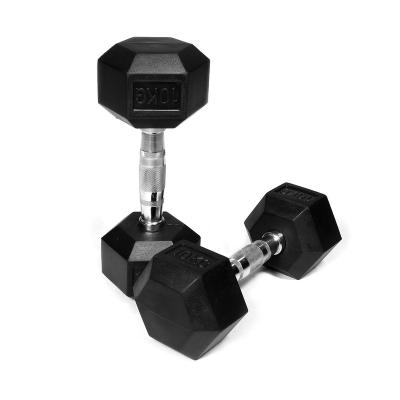 China High Quality Easy Hex Cheap Rubber Dumbbell for sale