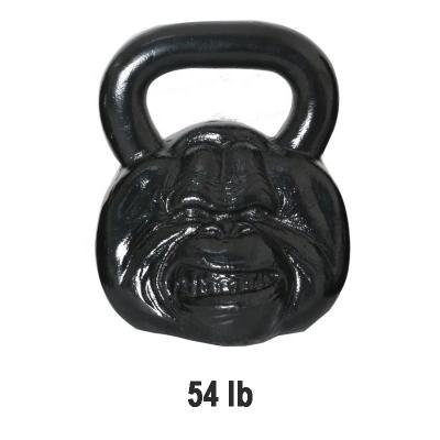 China China Eco-Friendly Gorilla Cast Iron Monkey Head Wholesale Cheap Face Kettlebell Logo Manufacturer Custom Handle 50lbs for sale