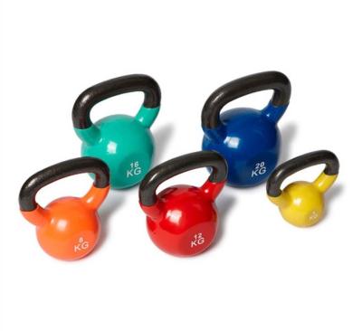 China Universal Wholesale Rizhao Gym Fitness Color Vinyl Coated Kettlebell for sale