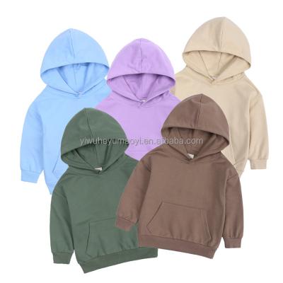 China French Terry Hooded Top Baby Girls Hoodies Wholesale Kids Multi Color Boys Anti-pilling Sweatshirt With Pocket for sale