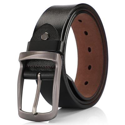 China New Fashion Men's Leather Belt Genuine Alloy Pin Buckle Belts For Men New Design Male Belts High Quality LQbelt Factory for sale