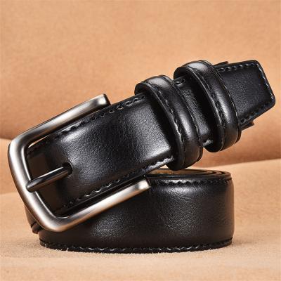 China New Fashion LQbelt Fashion Belt Genuine Leather Belts Men's Pin Buckle Belts For Men Wholesale Custom Logo for sale