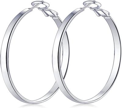 China 2022 Fashion Women TRENDY Jewelry Gold Plated Large Round Circle Hoop Thin Hoop Earrings for sale