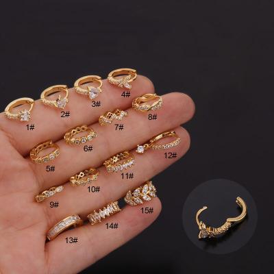 China TRENDY 1 Piece Electroplate Stainless Steel Women Jewelry 2021 Round Zircon Star Leaf Ear Stud Ear Stud Earrings For Teens for sale