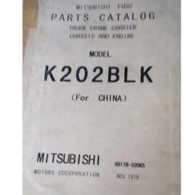 China Crane Mitsubishi Fuso Truck Crane Carrier Chassis and enging Model K202BLK Spare Parts Catalog for sale