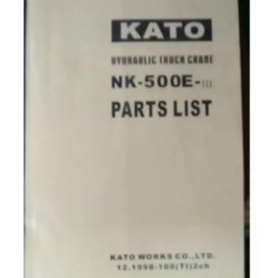 China Hydraulic Crane Kato Crane Transporter Model NK-500E-3 Parts List for sale