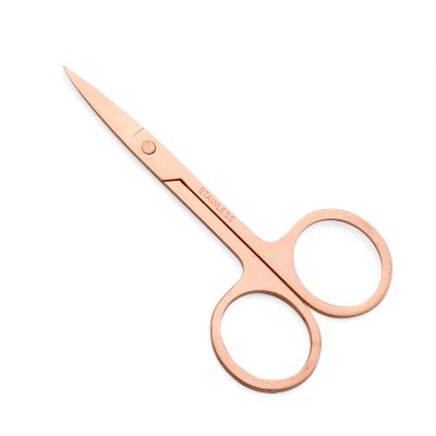 China Mini Scissors High Quality Stainless Steel Beauty Rosr Gold Nail Scissors for sale