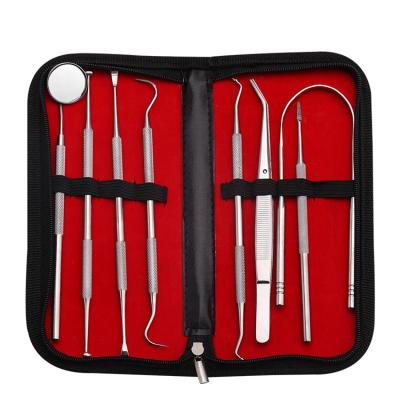 China High Quality 8pcs Tongue Scraper Personal Care Tool Tongue Scraper Stainless Steel Dentist Tool Kit for sale