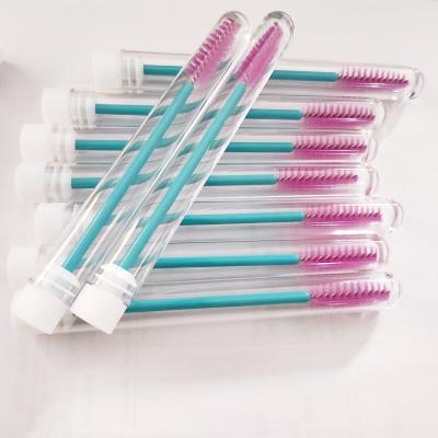 China Wholesale Portable Disposable Flat Brush Eyelash Extension Cleaning Brush Holder Makeup Brush for sale