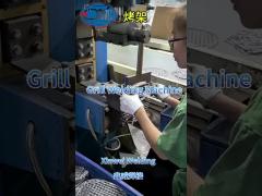 Welding grills with stationary spot welding machine