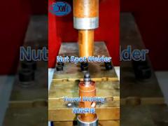 Welding M6 nuts with stationary spot welding machine