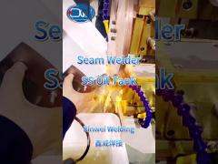 Welding 1+1mm stainless steel oil tank with seam welder