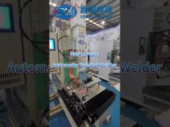 Welding carbon steel automobile brake base plate with automatic spot welder