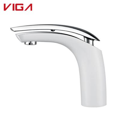 China Modern Top Selling White Products Chrome Color Wash Mixer Tap Chrome Basin Faucet for sale