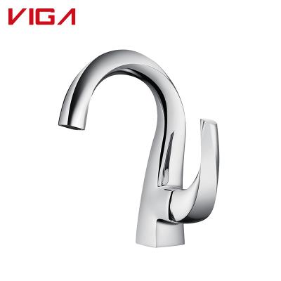 China Zinc Alloy Metered Faucets Handle Basin Mixer Tap Copper Bathroom Basin Sink Faucet Basin Mixer for sale