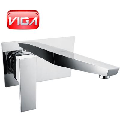 China Metered Wall Mounted Faucets Bathroom Faucet Lavatory Mixer for sale