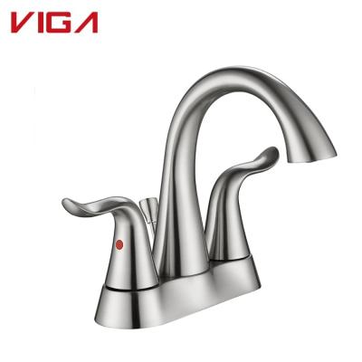 China Price Brass Metered Cheap Brass Body Spout Three Hole Basin Mixer Cupc Deck Mounted Faucet Faucets Price for sale