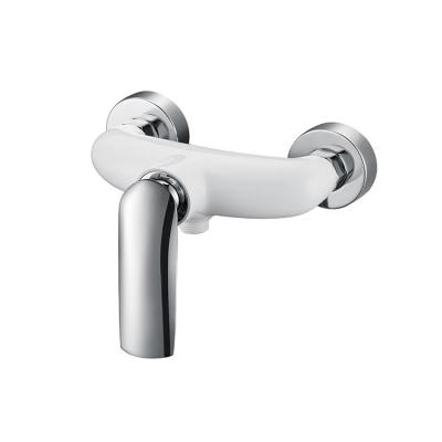 China Without Slide Bar Wall Mounted Water Mixer Chrome Handle Bath Faucets Zinc Alloy Shower Faucet for sale