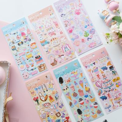 China Water Resistant Nekoni Original Design Ice Cream Color Party Series Soft Stickers for sale