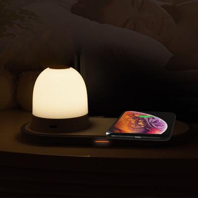 China Night Light 10w Modern Multifunctional Fast Wireless Charger Type-c Usb Charging Desk Lamp Wireless Charger For Phone for sale