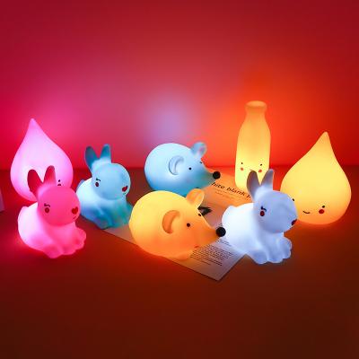 China Glowing Children Baby Kids Toy Cartoon Vinyl Net Red Toy Rabbit Night Light For New Modern Creative Night Light for sale