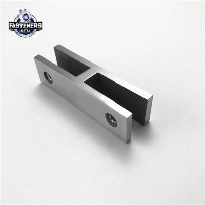 China 180 Degree Modern Stainless Steel Glass Clamp Straight Glass Bracket For Glass Railings for sale