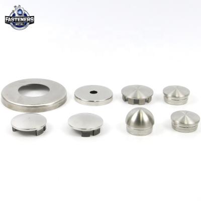 China Contemporary Hot Sales Stainless Steel Railing Accessories Staircase Round End Cap for sale