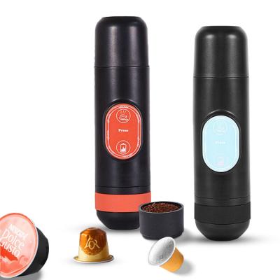 China Classic USB Charging Mini Portable Ground Coffee Capsule Travel Outdoor Official Nespresso Cups Portable Coffee Maker Machine for sale