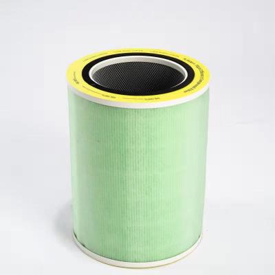 China Harmful smell and gases collect wholesale hepa h13 filter with carbon hepa h11 filter round cylindrical air purifier filter ah1135 for sale