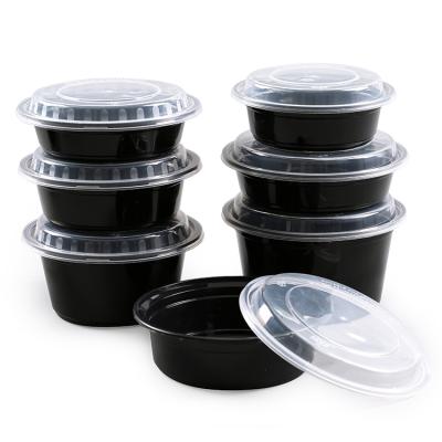 China Eco-Friendly Disposable Disposable Food Container Round American Style Food Container With Lid Take Out Food Box for sale