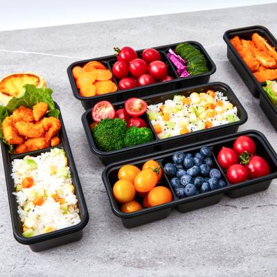 China High Quality Colorful Microwavable Plastic PP Bento Box Food Container For Sushi Take Out Food Storage for sale