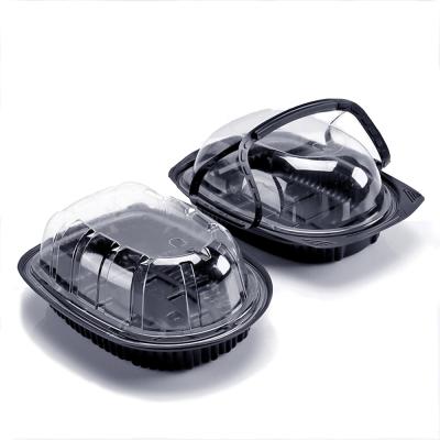 China Disposable Eco-friendly Microwavable PP Material Take Out Roast Chicken Container With Clear Lid For Restaurant for sale