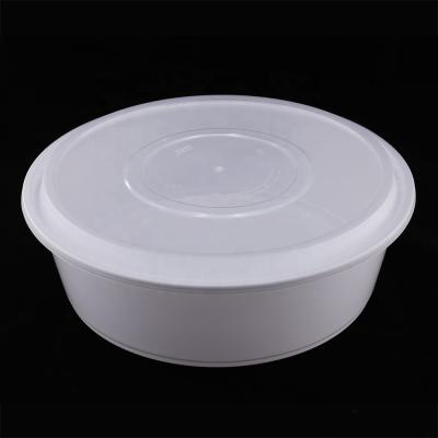 China Eco-friendly Large Capacity Round Microwavable PP Round Snack Bowl Plastic Round Food Container Box For Chicken Soup Fruit for sale