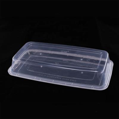 China Cheap Seafood Fish Take Away Disposable Plastic Bento Box Containers Lunch Box With Lid for sale