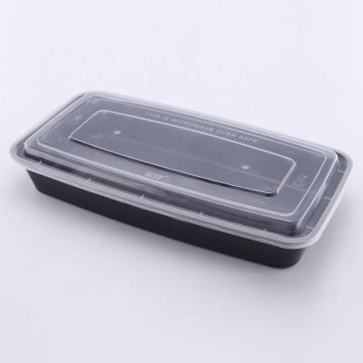 China Wholesale Microwavable Grilled Fish Boxes Disposable Packaging Rectangular Covered Food Containers for sale