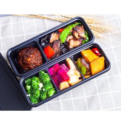 China 1 Viable Disposable 2 3 Compartment Sushi Lunch Box Restaurant Food Containers Disposable Bento Box for sale