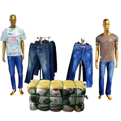 China 4 Second Hand Mens Casual Used Jeans Pants Japan Good Quality Jeans US Men Used Clothes Bullets India for sale