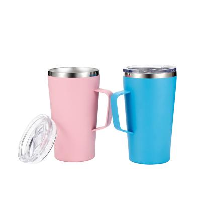 China Sustainable Hot Vendor Stainless Steel Mug Double Wall Tumbler Coffee Travel Mug With Handle for sale