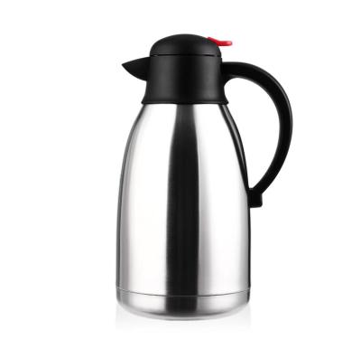 China Silver Color 2.0L Metal Vacuum Insulated Replacement Filter Water And Coffee Pitcher for sale