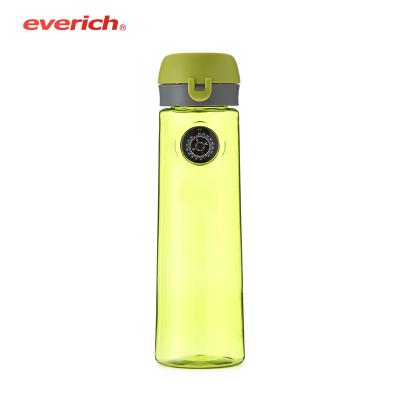 China Everich Sustainable Water Bottles Plastic Bulk 700ml Bpa Free Plastic Outdoor Water Bottle With Compass for sale